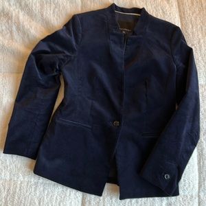 Banana Republic blue velvet blazer like new!